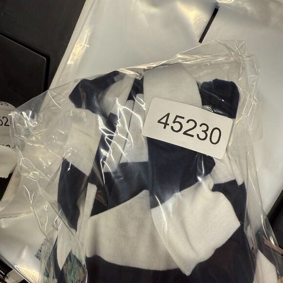 Unbranded Dress Women L Large White Striped Sheath Short Belted Short Sleeve - Picture 6 of 6